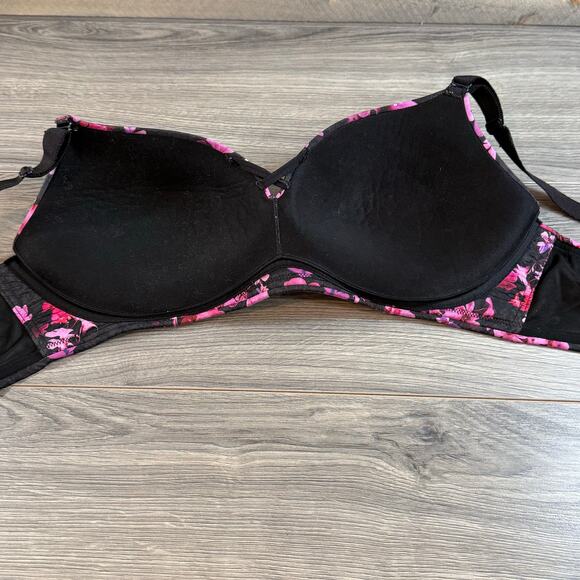 Torrid Curve Bra Size 40D 360 Back Smoothing Wire Free Push-Up Plunge Gothic - Picture 5 of 16